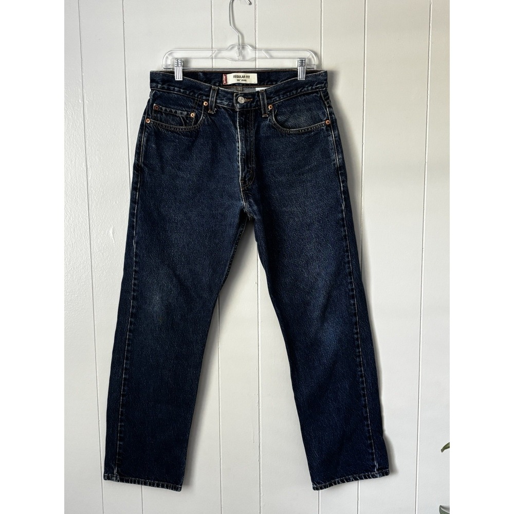 Levi's 505 Regular Fit‎ Jeans Men's 33x30 Dark Wash Straight Leg Denim 0334